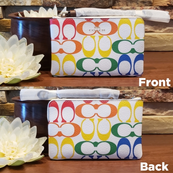 NEW Coach Rainbow Signature Wristlet w/ box - Picture 2 of 6